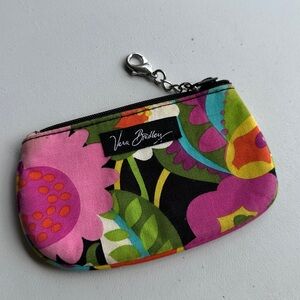 Vera Bradley Pink and Green Floral Pouch